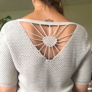 Vintage Crochet Sunburst Top